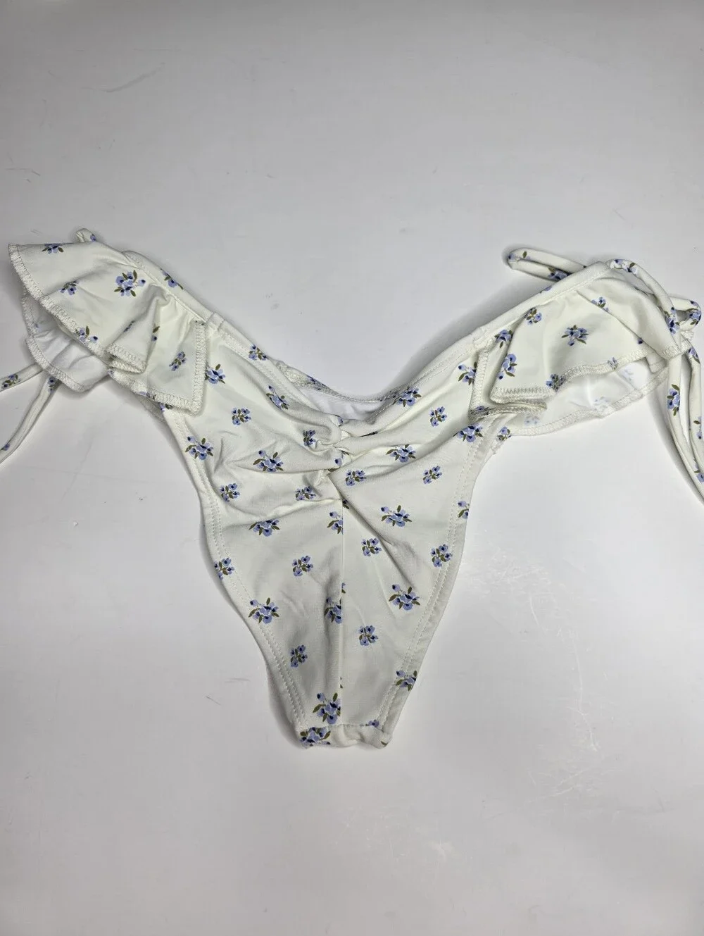 NEW Montce Heidi Floral Uno Ruffle Bows Bikini Bottom Medium